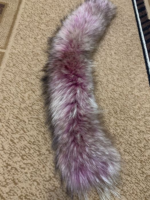 Опушка енот на куртку натуральный мех воротник