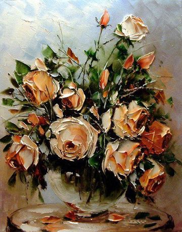 Róże - Obraz olejny 50x40cm.