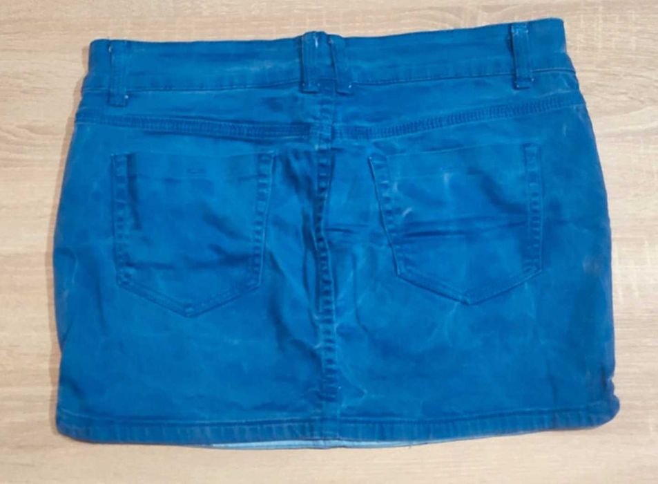 niebieska spódniczka jeansowa mini Fishbone