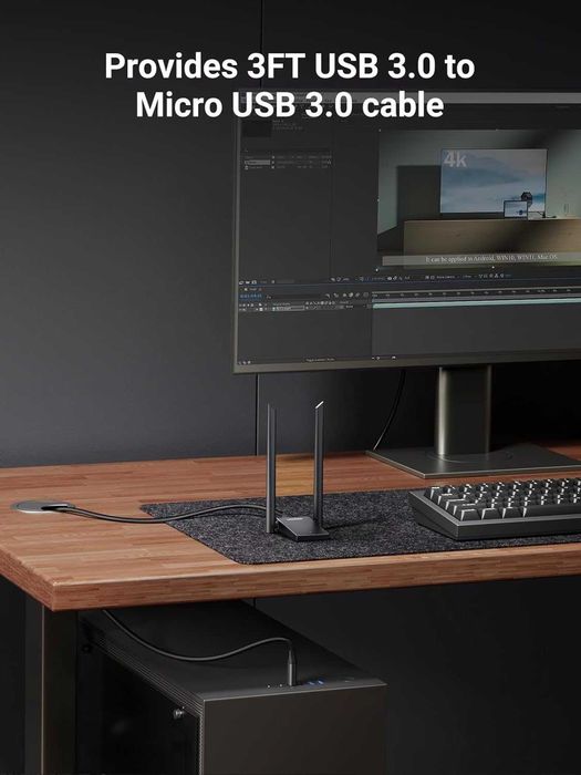 UGREEN AX1800 Adapter WiFi do komputera stacjonarnego, karta sieciowa