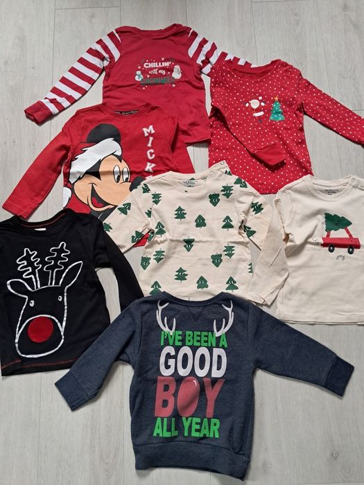 Świąteczne bluzeczki rozmiar 98 stan idealny