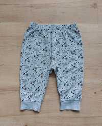 Spodnie h&m 74 hm jogger szare mickey mouse