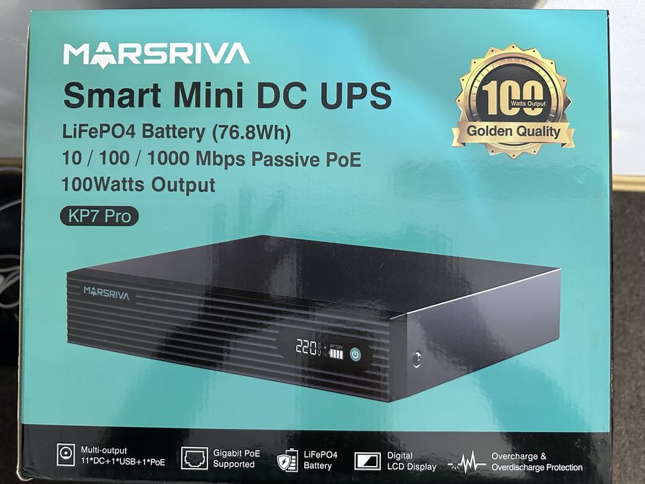 ДБЖ Marsriva KP7 Pro 24000 mAh, павербанк для роутеру Wi-Fi, IP камери