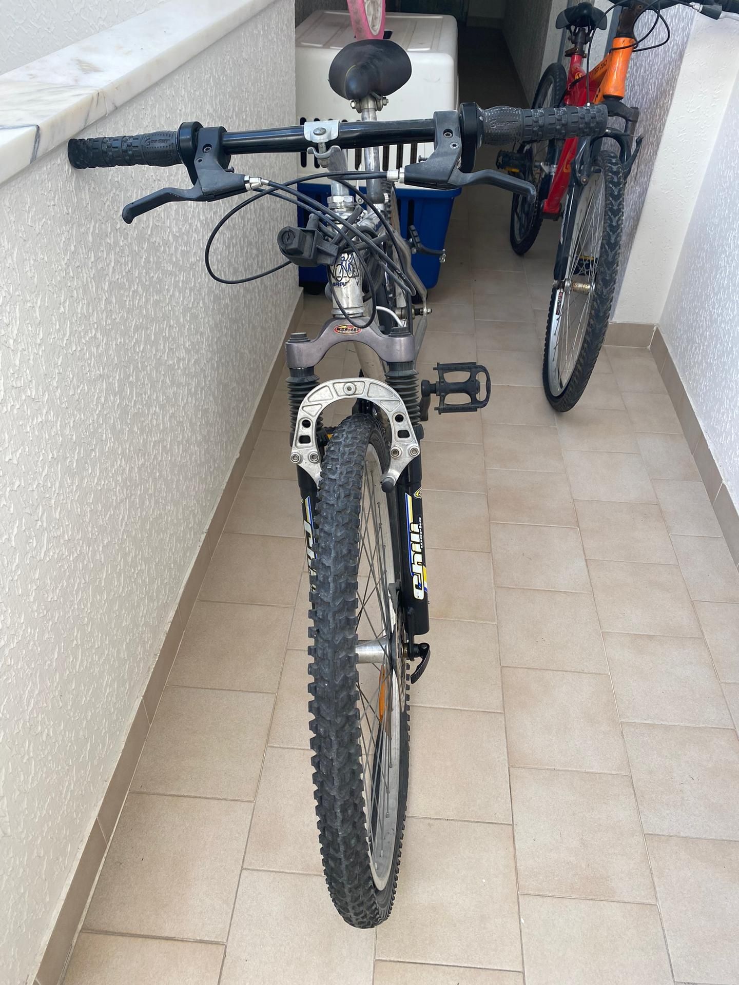 Bicicletas adulto e infantil menina