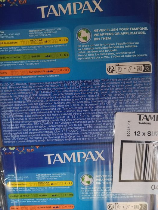 Тампони жіночі Tampax super та super plus для критичних днів