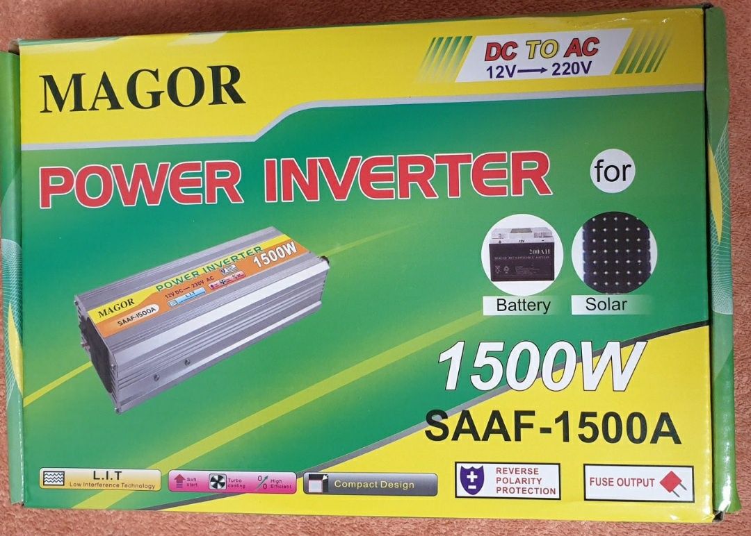 Преобразователь Magor авто инвертор 12V-220V 1500W