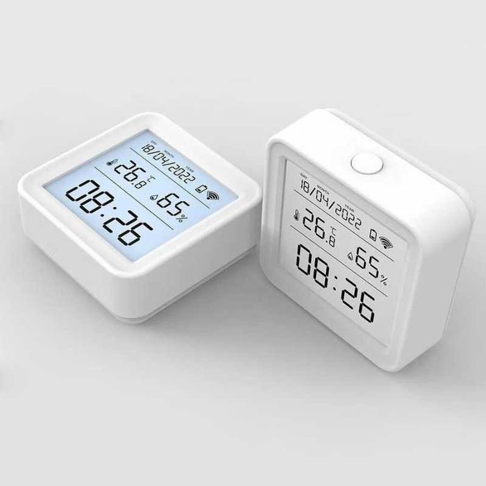 Czujnik Temperatury i Wilgotności Zegar Data Podświetlenie Smart WiFi