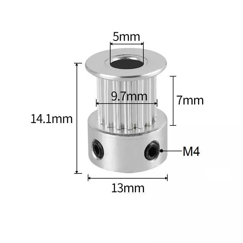 Koło napędowe zębate pasowe GT2 16T pasek 6mm wałek 5mm zębatka CNC 3D