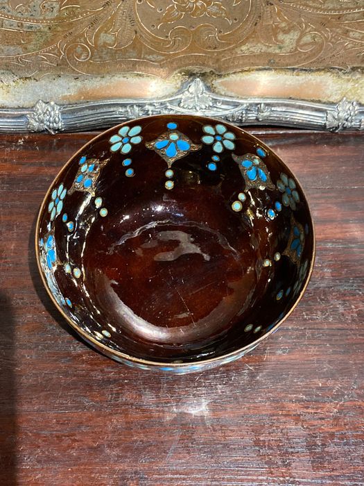 Taça Prata esmaltada Antiga Rússia Centenária 11,5  cm