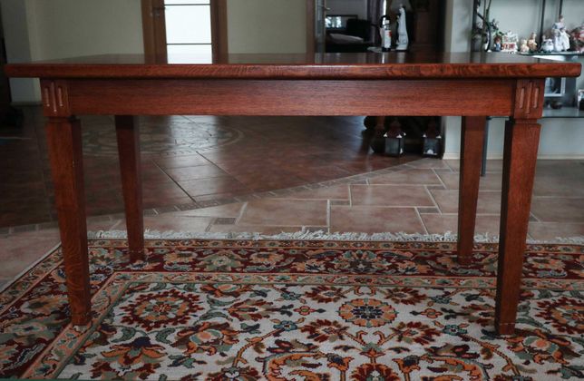 Elegancki stół rustykalny do salonu lub do kuchni 90 x 150 cm, -dąb.