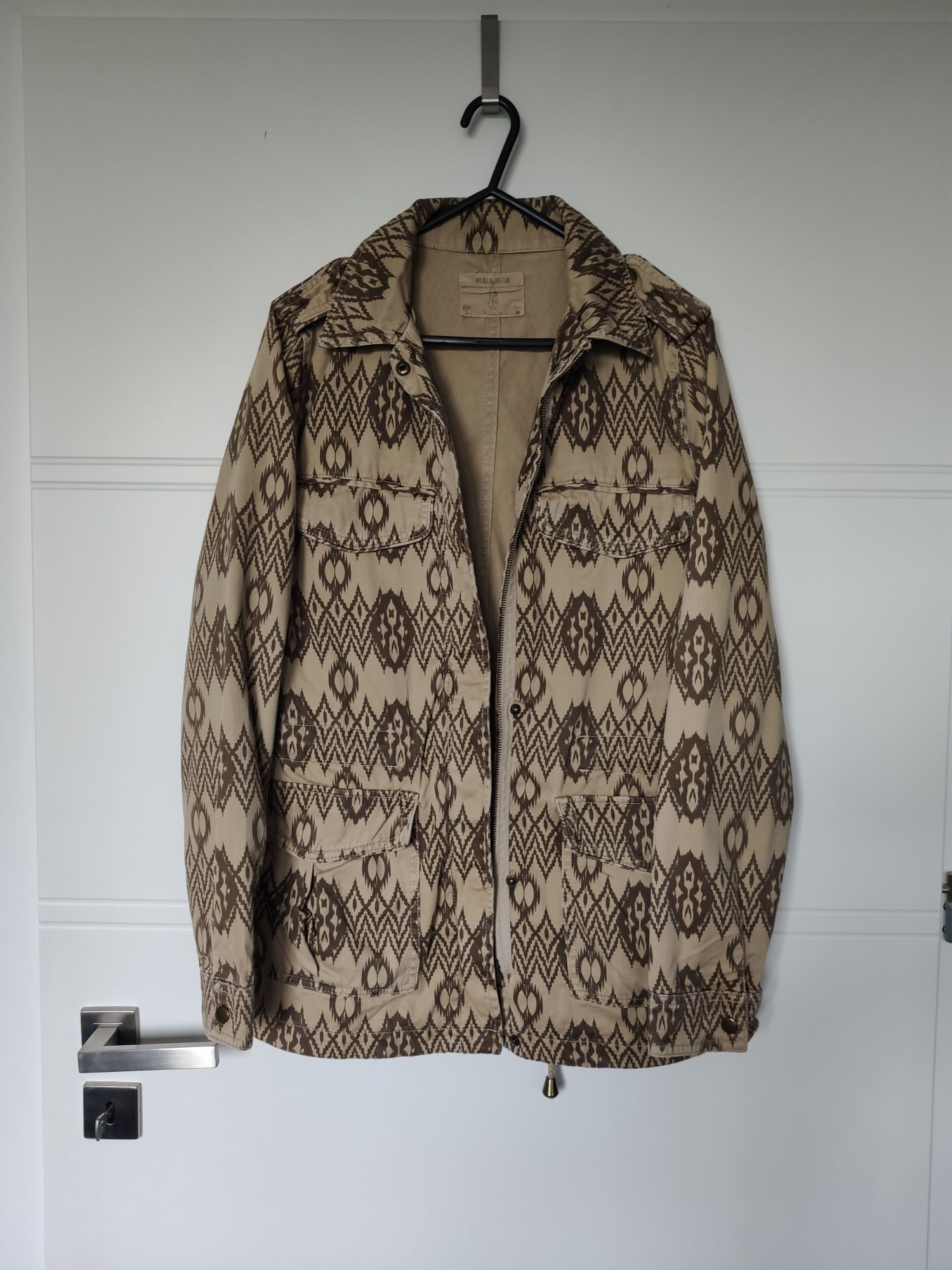 Parka kurtka Pull & Bear S etno wzór