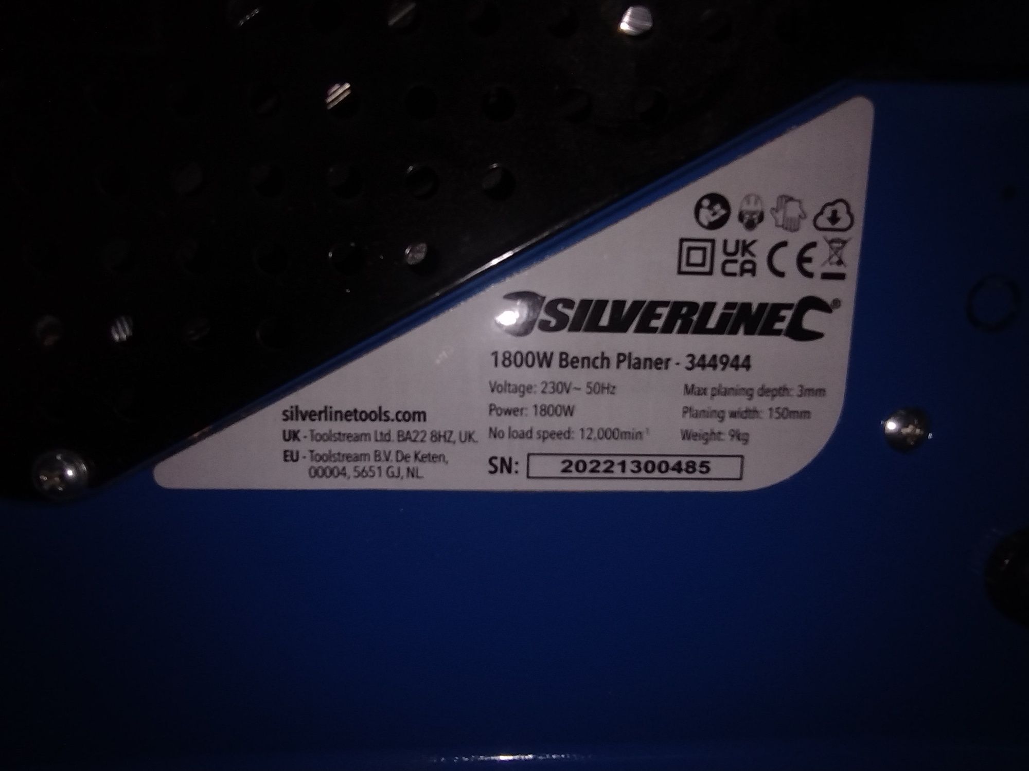 Heblarka Silverline 1800W komplet 5 noży!! roczna