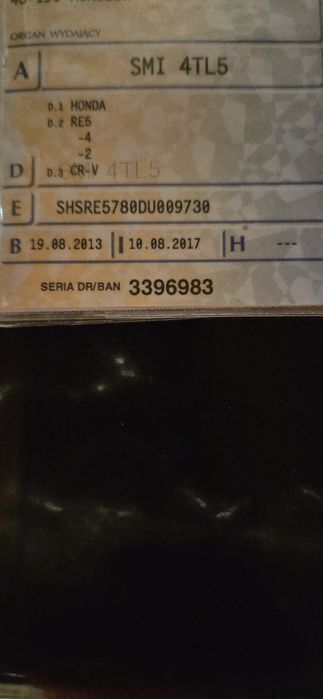 Honda CRV 2.0 4x4 krajowy 1 właściciel