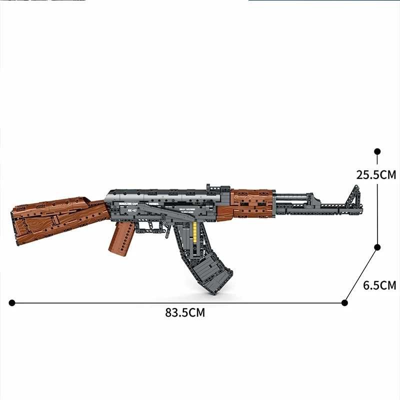 AK 47 klocki do złożenia 86cm długości ( 1366 elementów )