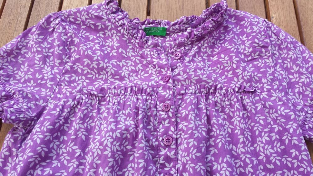 Camisa Benetton menina 5-6 anos