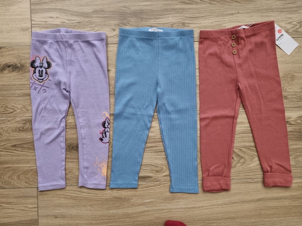 6 x Legginsy prążkowane So Cute / Sinsay rozm. 98 / Bliźniaczki