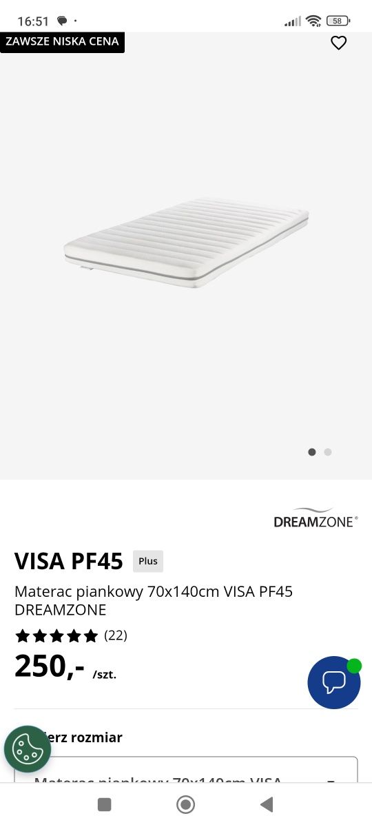 Materac dziecięcy 140x70
