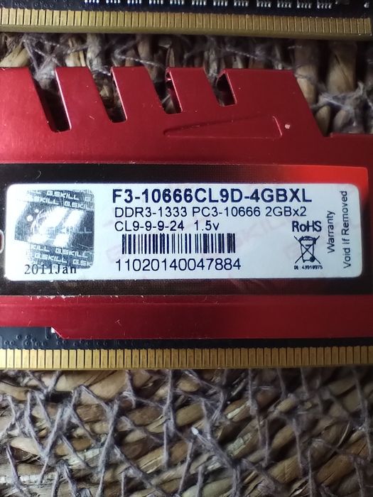 Kosci pamieci pc ddr3 1333mhz g-skill 8GB