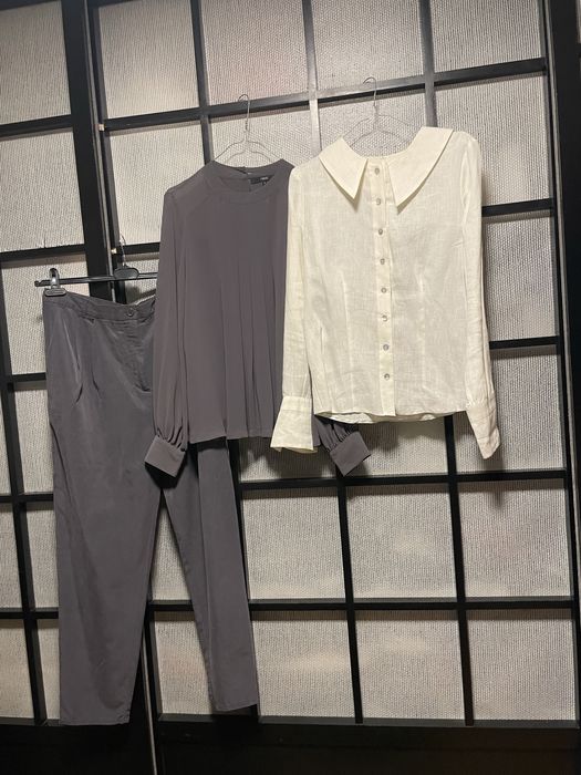 Bluzka Next z lnu i szyfonu r.M plus sposnie zestaw