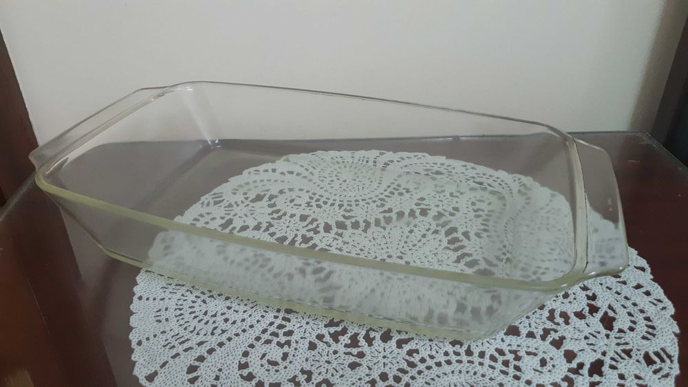 Assadeira/travessa de vidro retangular