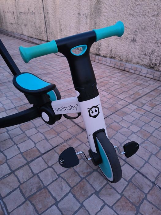 Triciclo infantil multifuncional dobrável