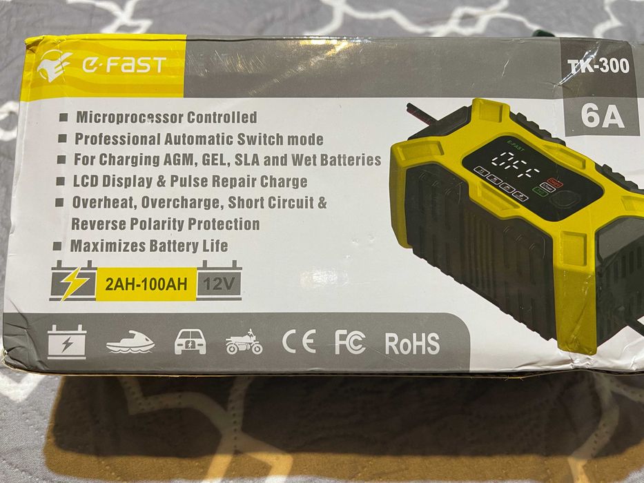 Зарядное устройство 12V 6A для аккумуляторов 2-100Ah