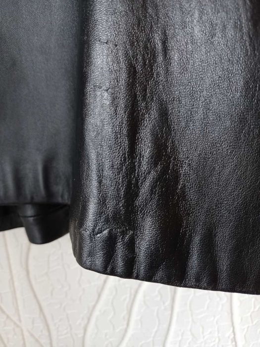 Пиджак черный  натуральная кожа женский размер 46-48