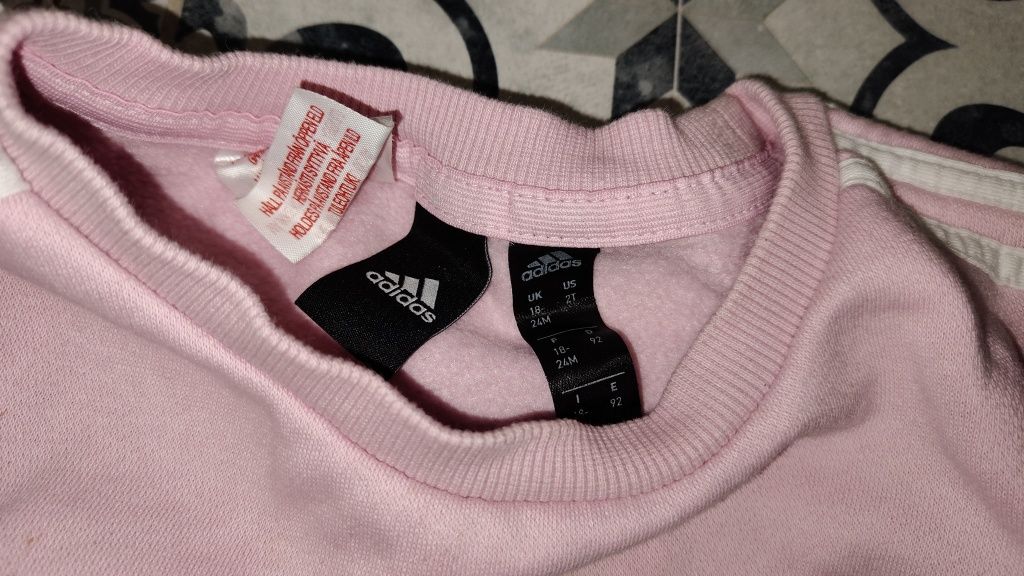 Bluza Adidas r. 18-24 m-c 92 cm róż