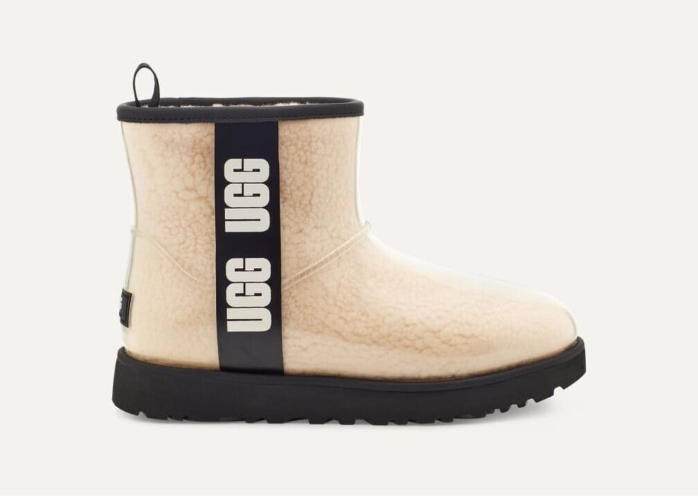 UGG clear mini beige уггі прозорі силіконові бежеві молочні