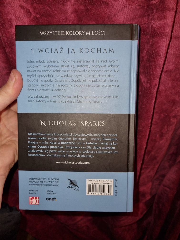 I wciąż ją kocham Nicolas Sparks 
Autor: Nicholas Sparks