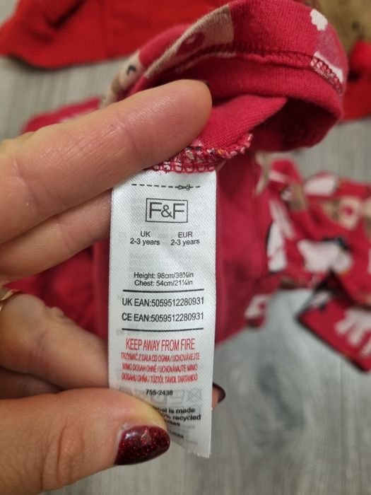 Новорічний комплект для дівчинки F&F 2-3 роки новорічне плаття сукня