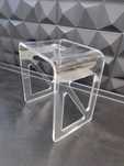 TABORET Sommerfugl bezbarwny design PLEKSI stołek akryl plexi