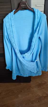 Swetry ciążowy niebieski koronka rozmiar xl