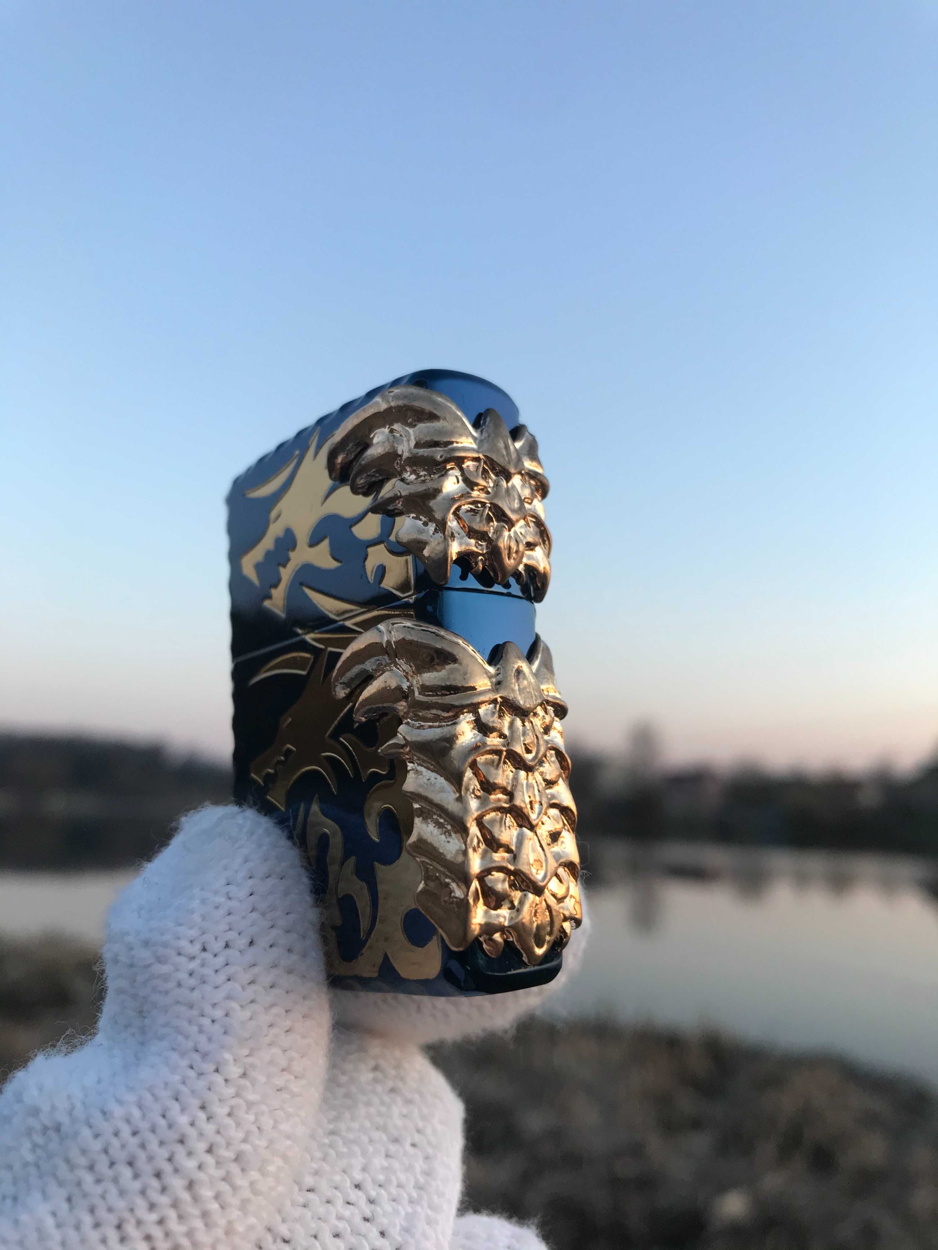 Запальничка Zippo 2 Claw Dragon Blue бензинова нова в коробці