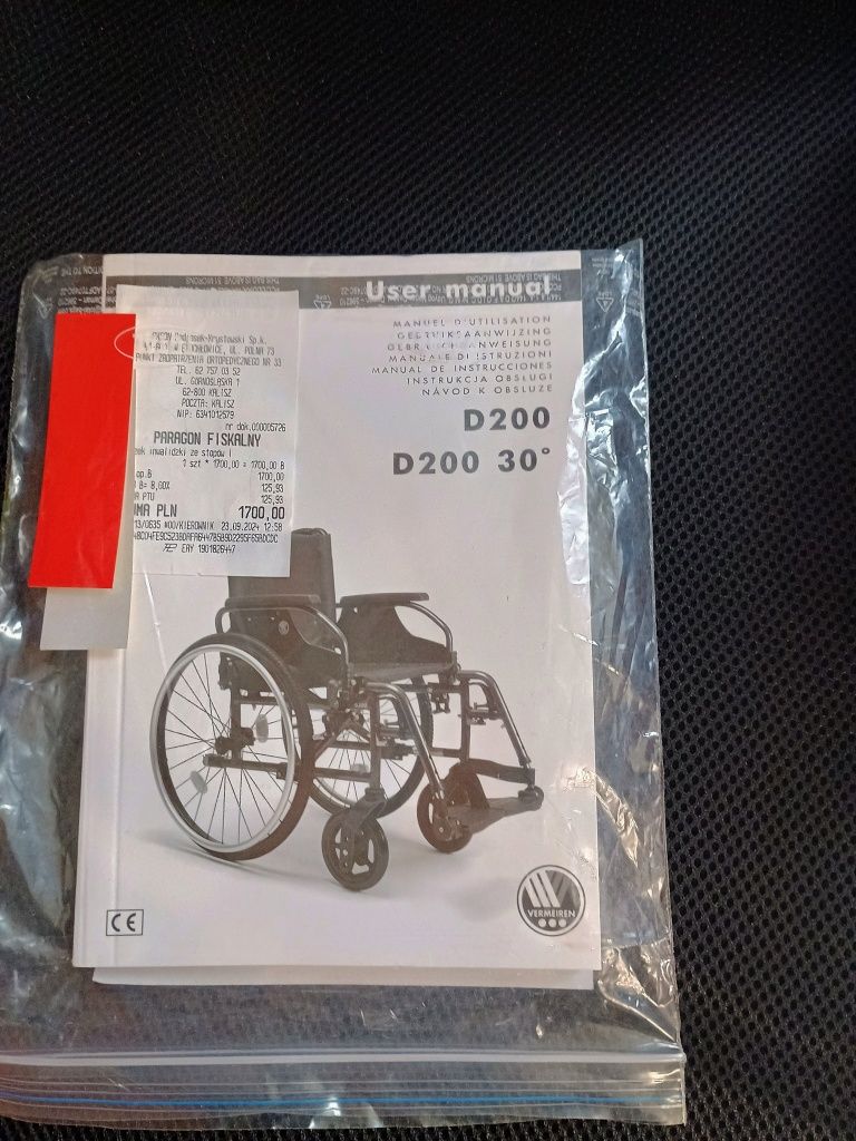 Wózek inwalidzki nowy Vermeiren okazja!