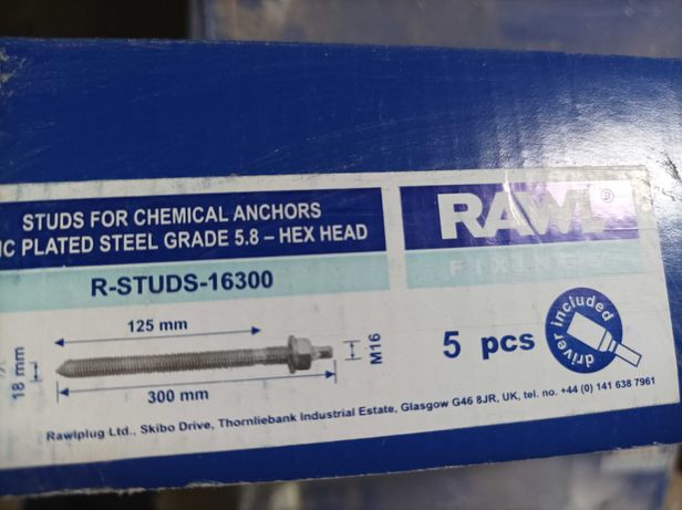 Pręt gwintowany R-STUDS Rawlplug do kotew chemicznych 16x300