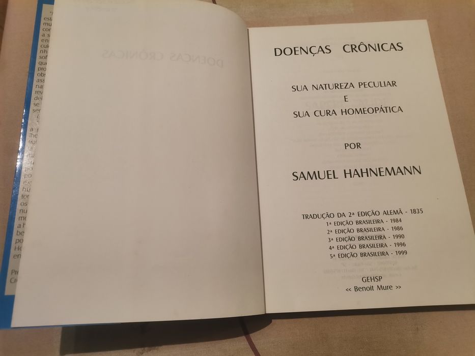 Livro de homeopatia de doenças crónicas