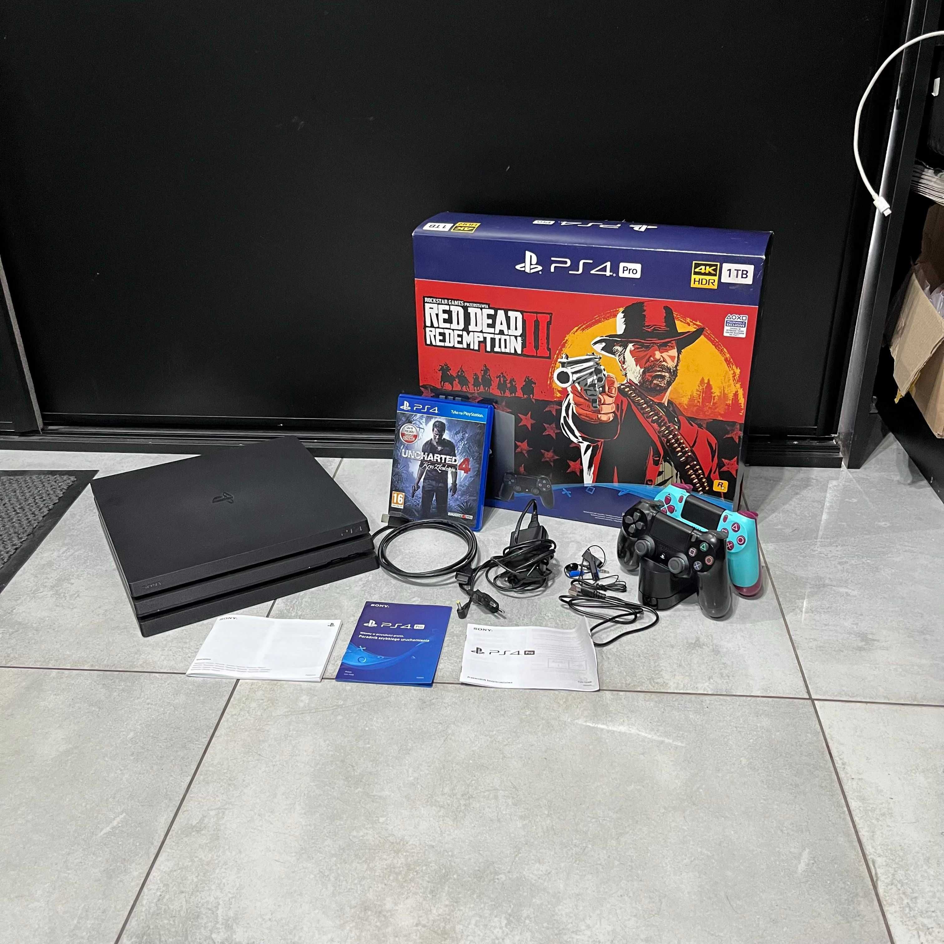 Konsola Playstation 4 Pro | Sprawna | 1T | Gra | 2 Pady |