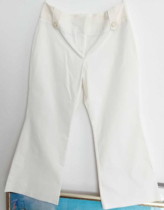 Spodnie damskie kremowe