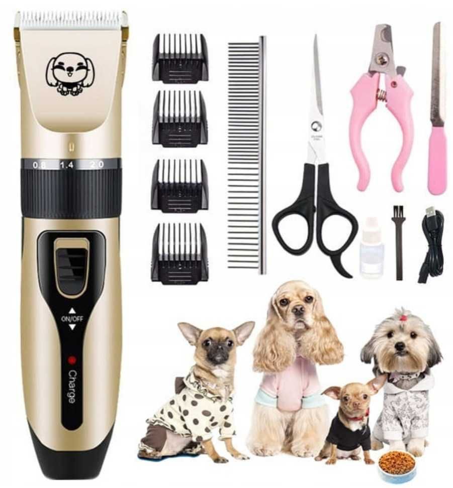 Maszynka do strzyżenia golenia psa kota bezprzewodowa 11 elementów