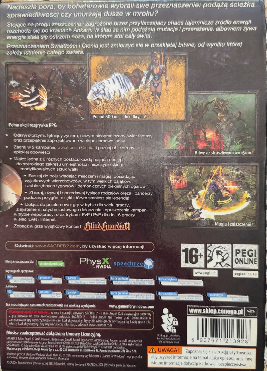 Gra PC Sacred 2 BOX polska wersja
