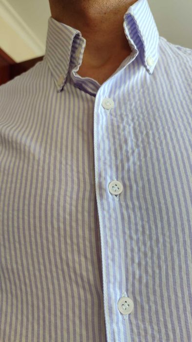 Camisa Lilás Homem Mango | Tamanho XS | Slim Fit [Nova]