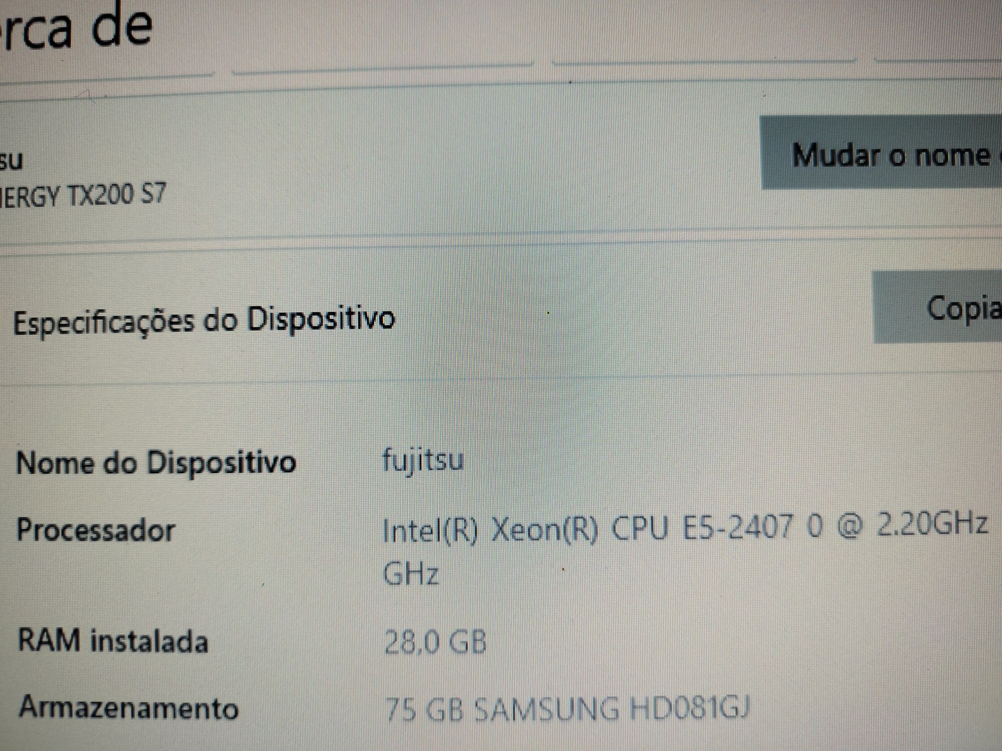 Servidor Fujitsu  primergy