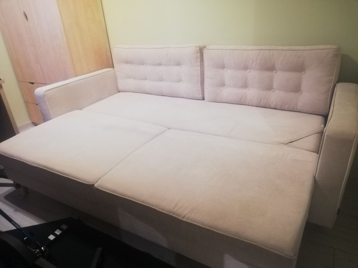 Sofa / Kanapa rozkładana - beżowa [Leszno]