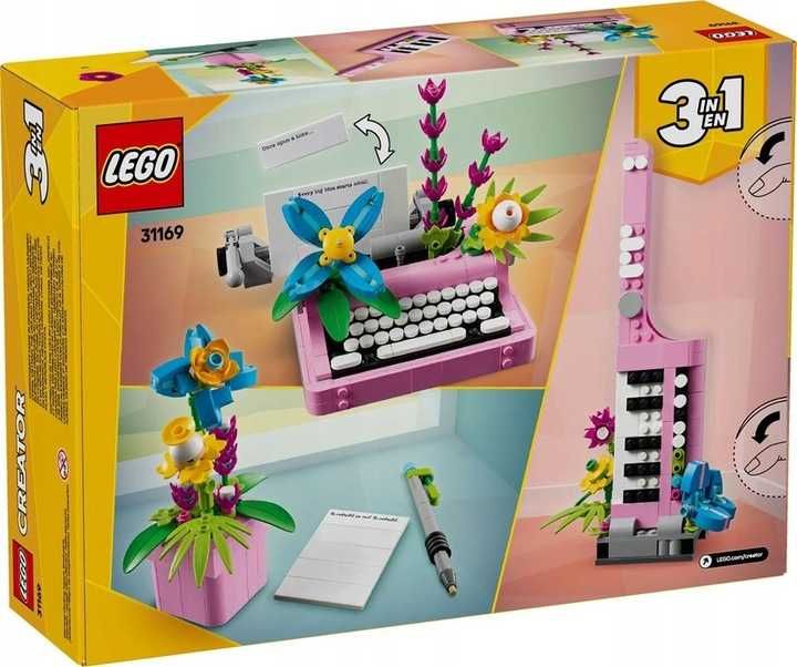 Nowe Klocki LEGO Creator 31169 Maszyna do pisania z kwiatami - Sklep!