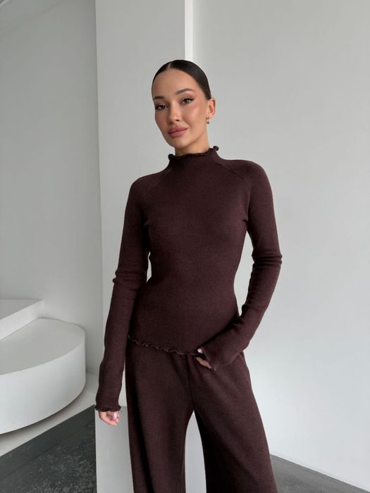 Тренд Жіночий Костюм Ангога Альпака Юкон Шоколад