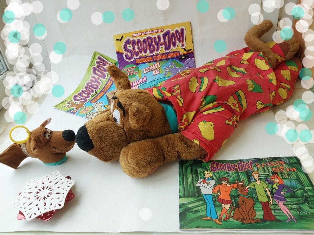 Скуби-Ду Scooby-Doo плюшевая собачка подушка в пижаме музыкальная