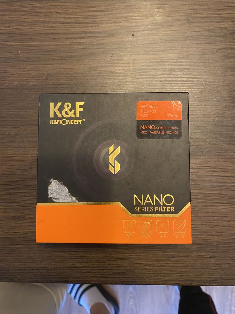 Filtr ND K&F nano series 67mm+Filtr K&F HMC CPL (polaryzacyjny) 77 mm