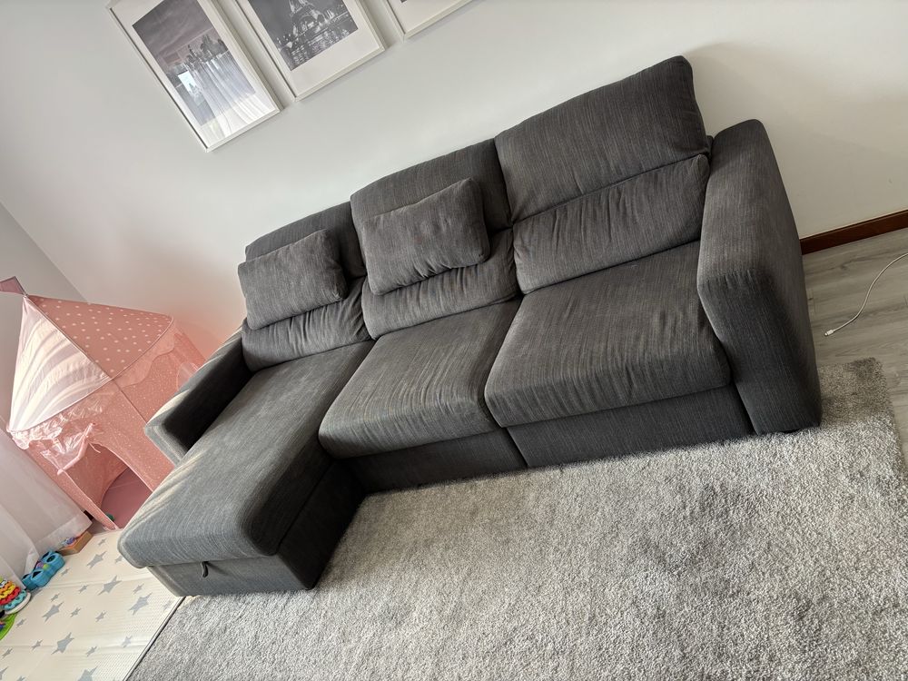 Sofa cama ikea extensivel e com bau