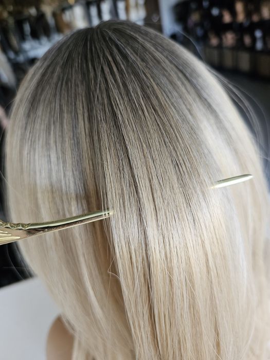 Topper Natasza premium słoneczny blond z odrostem naturalny efekt